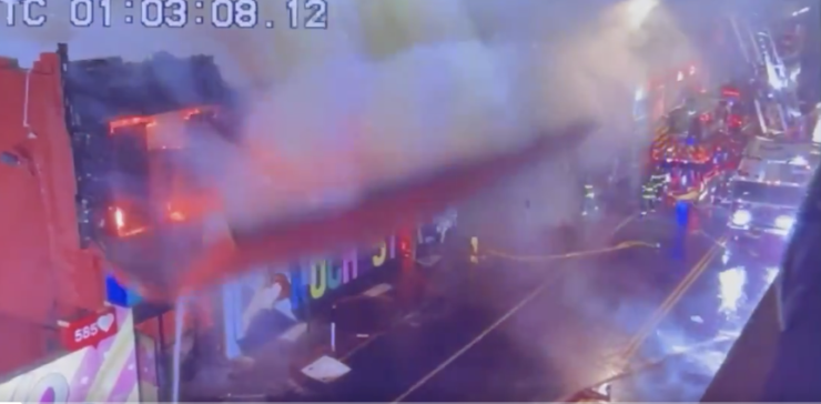 WATCH: Fire destroys printing plant in Rochester, New York after bombing in Nashville